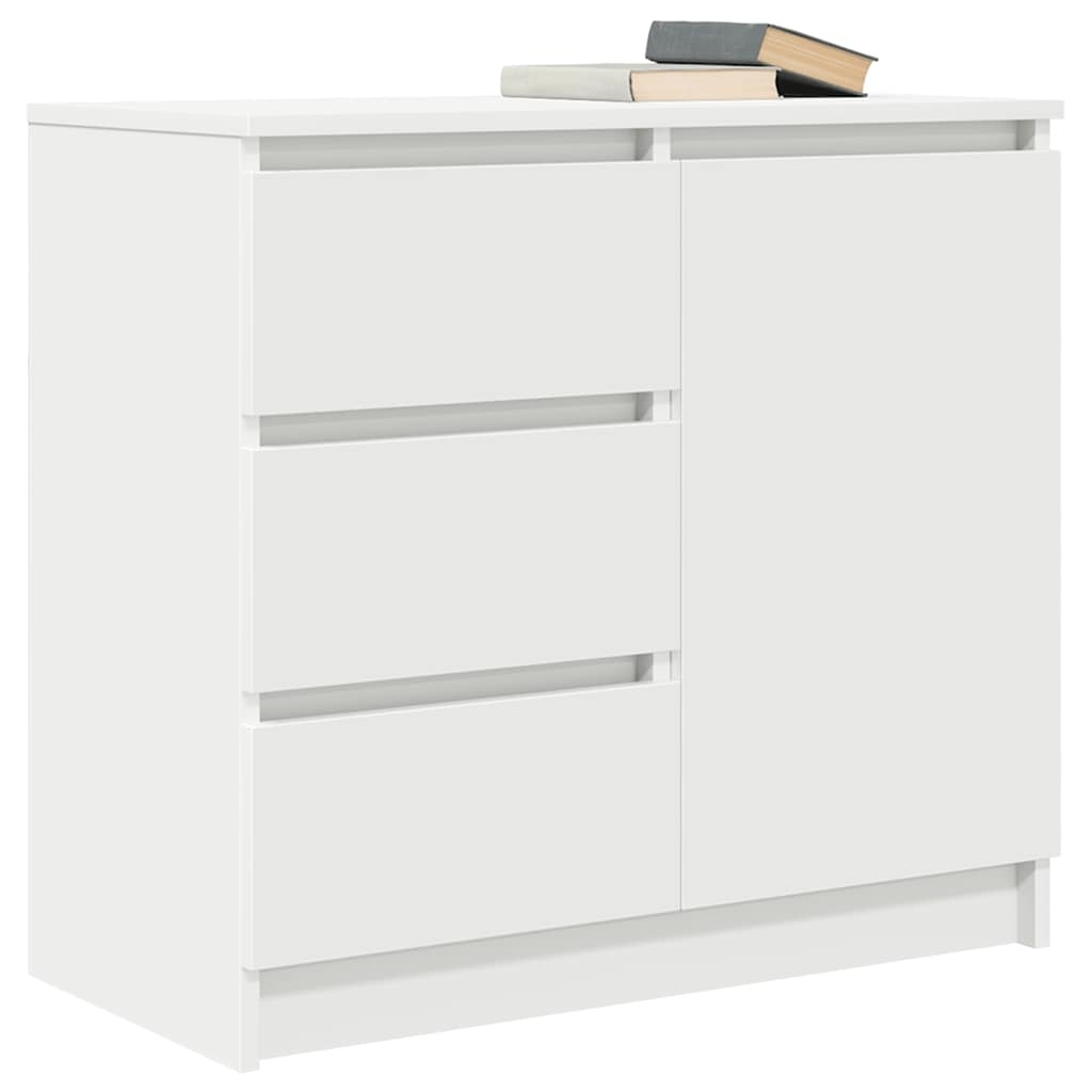 VidaXL Dressoir met lade 71x35x65 cm spaanplaat wit