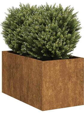 VidaXL Plantenbak roestig 40x80x40 cm weervast staal