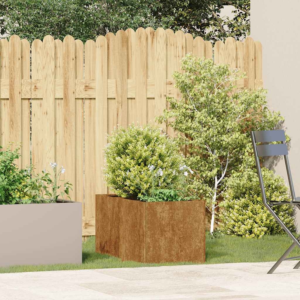 VidaXL Plantenbak roestig 40x80x40 cm weervast staal