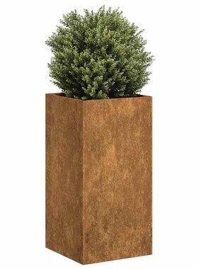 VidaXL Plantenbak roestig 40x40x80 cm weervast staal