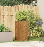 VidaXL Plantenbak roestig 40x40x80 cm weervast staal