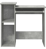 VidaXL Bureau met schappen 84x40x78 cm bewerkt hout betongrijs