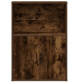 VidaXL Boekenkast 60x24x85 cm bewerkt hout gerookt eikenkleurig