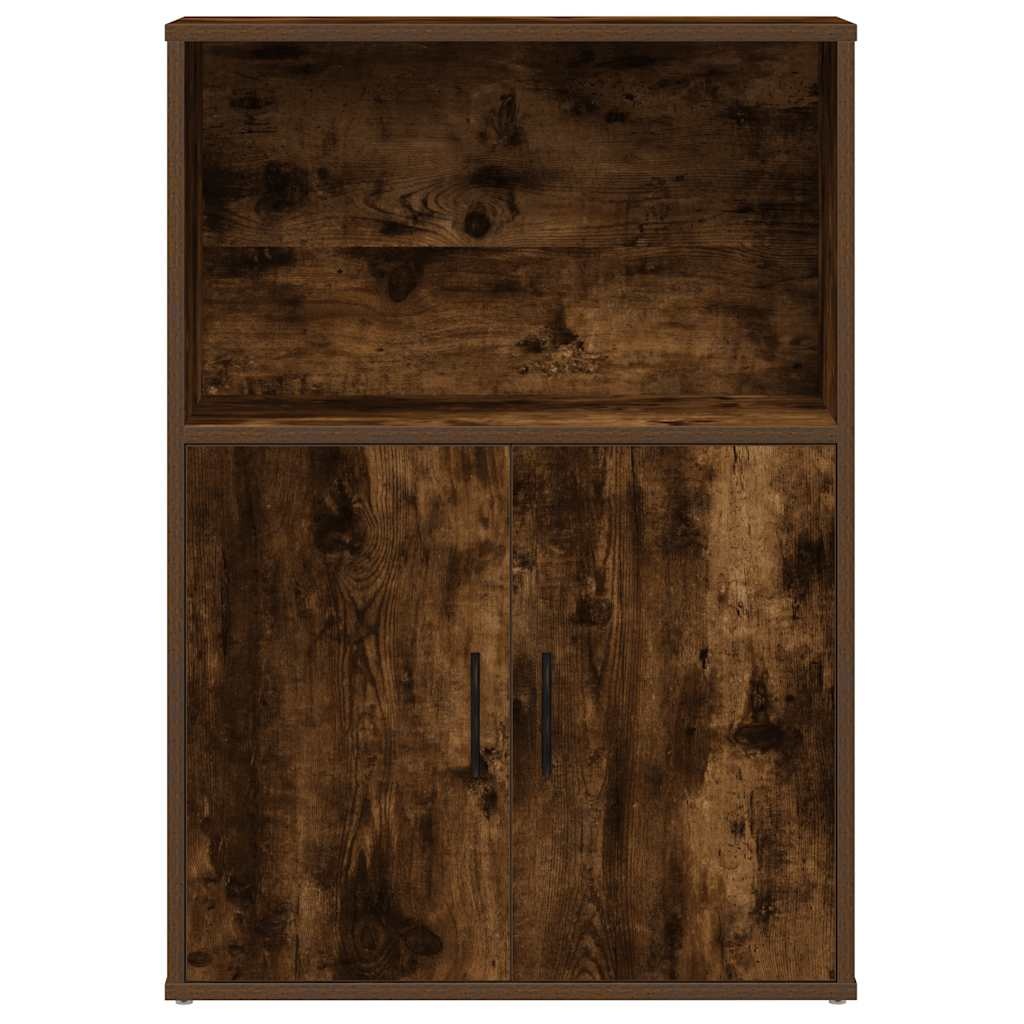 VidaXL Boekenkast 60x24x85 cm bewerkt hout gerookt eikenkleurig