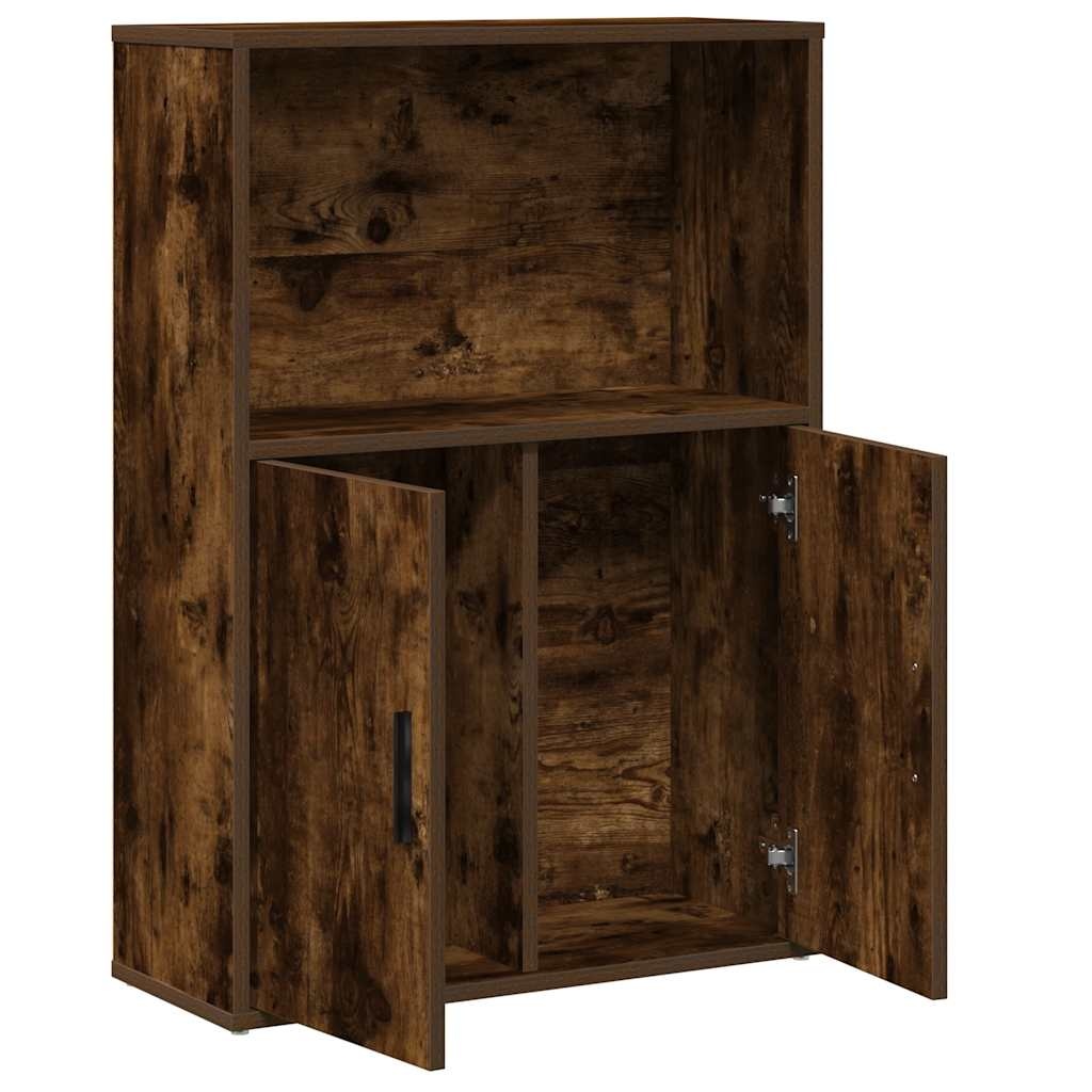 VidaXL Boekenkast 60x24x85 cm bewerkt hout gerookt eikenkleurig