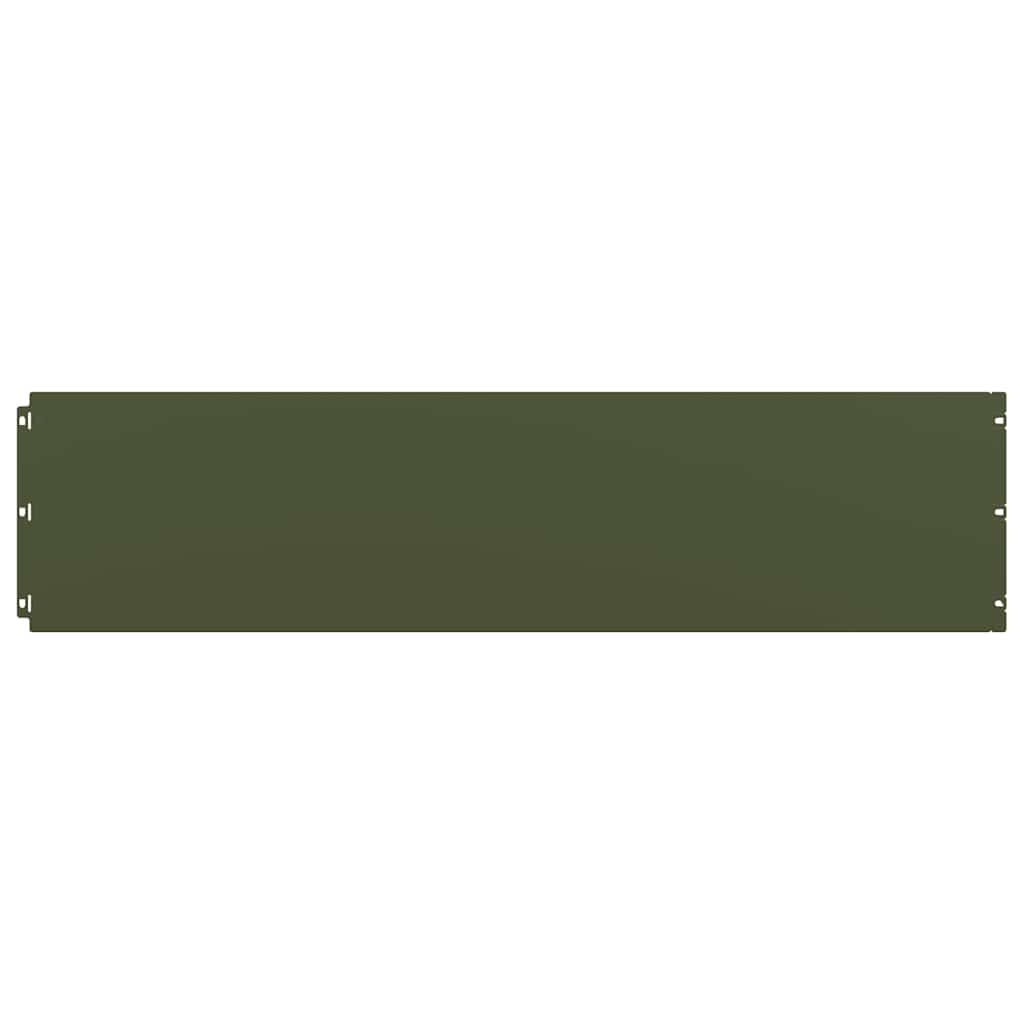 VidaXL Gazonranden 20 st 25x103 cm koudgewalst staal olijfgroen