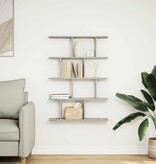 VidaXL Wandschap kubus 12 vakken bewerkt hout grijs sonoma eikenkleur