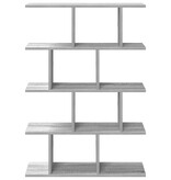 VidaXL Wandschap kubus 12 vakken bewerkt hout grijs sonoma eikenkleur