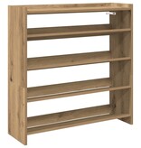 VidaXL Schoenenrek 80x25x81 cm bewerkt hout artisanaal eikenkleur