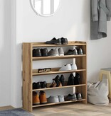 VidaXL Schoenenrek 80x25x81 cm bewerkt hout artisanaal eikenkleur