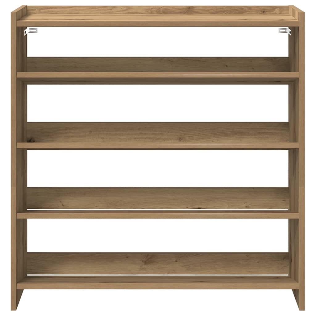 VidaXL Schoenenrek 80x25x81 cm bewerkt hout artisanaal eikenkleur