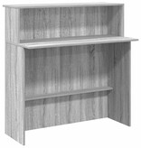VidaXL Receptiebalie 100x50x103,5 cm bewerkt hout grijs sonoma eiken