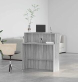 VidaXL Receptiebalie 100x50x103,5 cm bewerkt hout grijs sonoma eiken