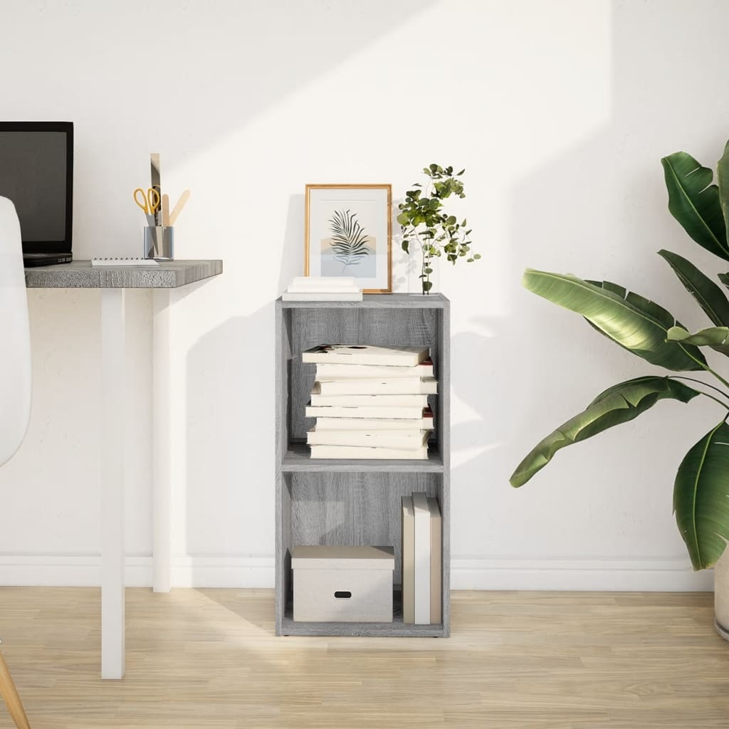 VidaXL Boekenkast 40x30x77 cm bewerkt hout grijs sonoma eikenkleurig