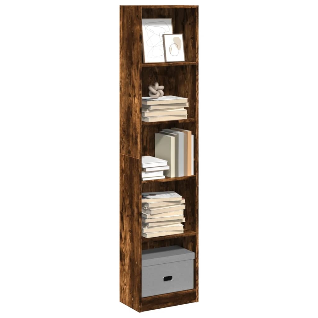 VidaXL Boekenkast 40x24x176 cm bewerkt hout gerookt eikenkleurig