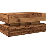 VidaXL Salontafel met LED-verlichting 90x50x40 cm oud houtkleurig