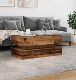 VidaXL Salontafel met LED-verlichting 90x50x40 cm oud houtkleurig