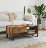 VidaXL Salontafel 90x50x36,5 cm bewerkt hout oud houtkleurig
