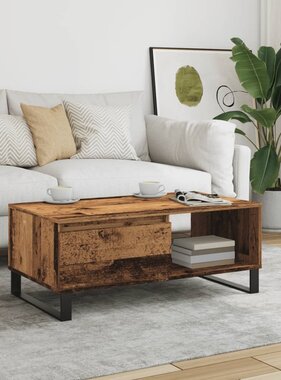 VidaXL Salontafel 90x50x36,5 cm bewerkt hout oud houtkleurig
