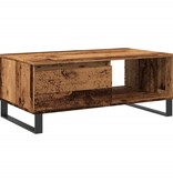 VidaXL Salontafel 90x50x36,5 cm bewerkt hout oud houtkleurig