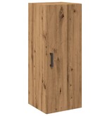 VidaXL Wandkast 34,5x34x90 cm bewerkt hout artisanaal eikenkleur