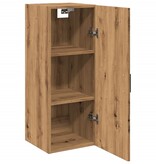 VidaXL Wandkast 34,5x34x90 cm bewerkt hout artisanaal eikenkleur