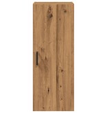 VidaXL Wandkast 34,5x34x90 cm bewerkt hout artisanaal eikenkleur