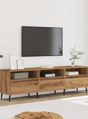 VidaXL Tv-meubel 150x30x44,5 cm bewerkt hout artisanaal eikenkleur