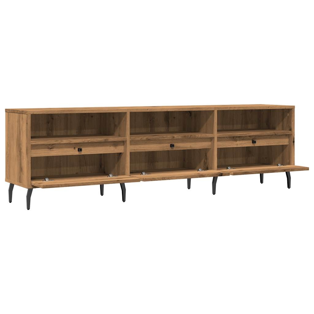 VidaXL Tv-meubel 150x30x44,5 cm bewerkt hout artisanaal eikenkleur