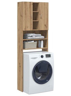 VidaXL Wasmachinekast 64x25,5x190 cm artisanaal eikenkleur