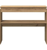 VidaXL Wandtafel 102x30x80 cm bewerkt hout artisanaal eikenkleur