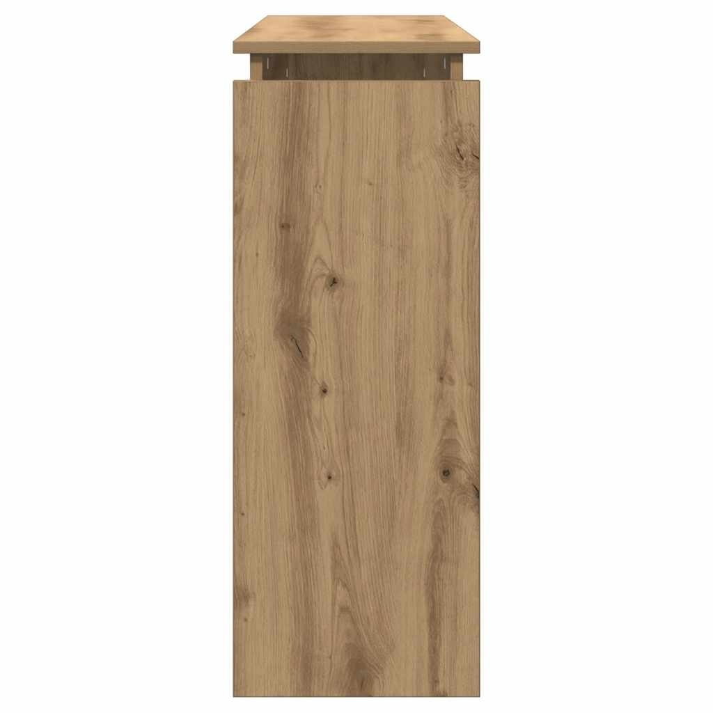 VidaXL Wandtafel 102x30x80 cm bewerkt hout artisanaal eikenkleur