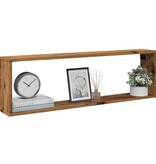 VidaXL Wandschappen kubus 4 st 100x15x30 cm bewerkt hout oud hout