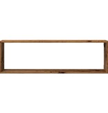 VidaXL Wandschappen kubus 4 st 100x15x30 cm bewerkt hout oud hout
