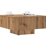 VidaXL Salontafel 60x60x31,5 cm bewerkt hout artisanaal eikenkleur