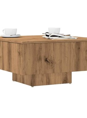 VidaXL Salontafel 60x60x31,5 cm bewerkt hout artisanaal eikenkleur