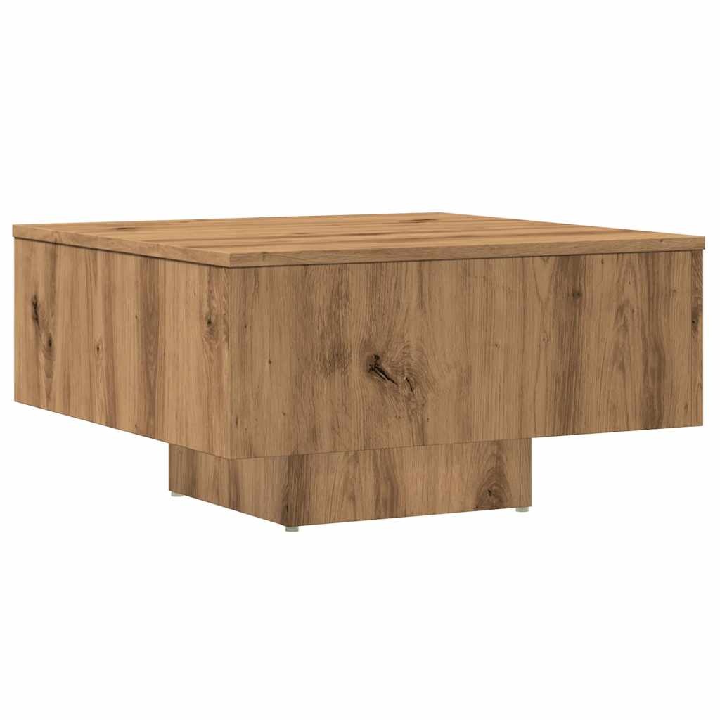 VidaXL Salontafel 60x60x31,5 cm bewerkt hout artisanaal eikenkleur