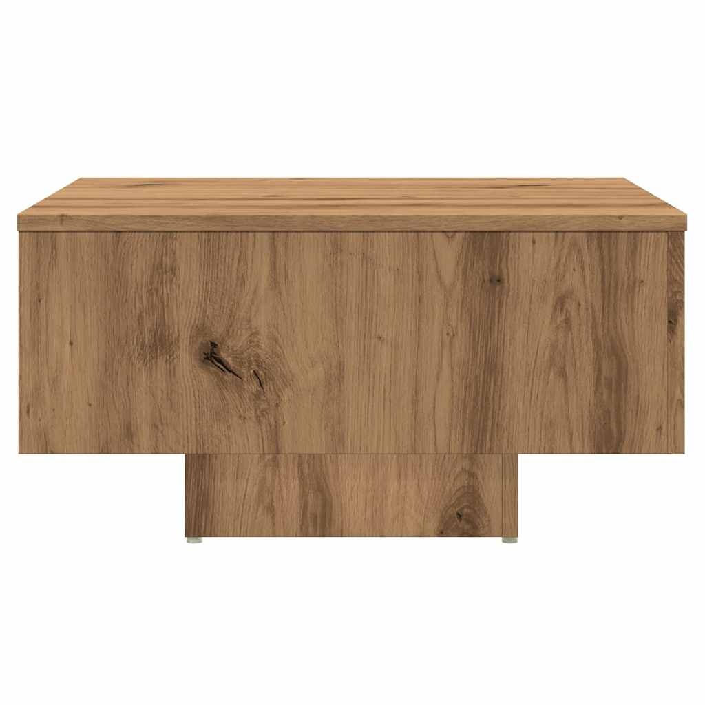 VidaXL Salontafel 60x60x31,5 cm bewerkt hout artisanaal eikenkleur