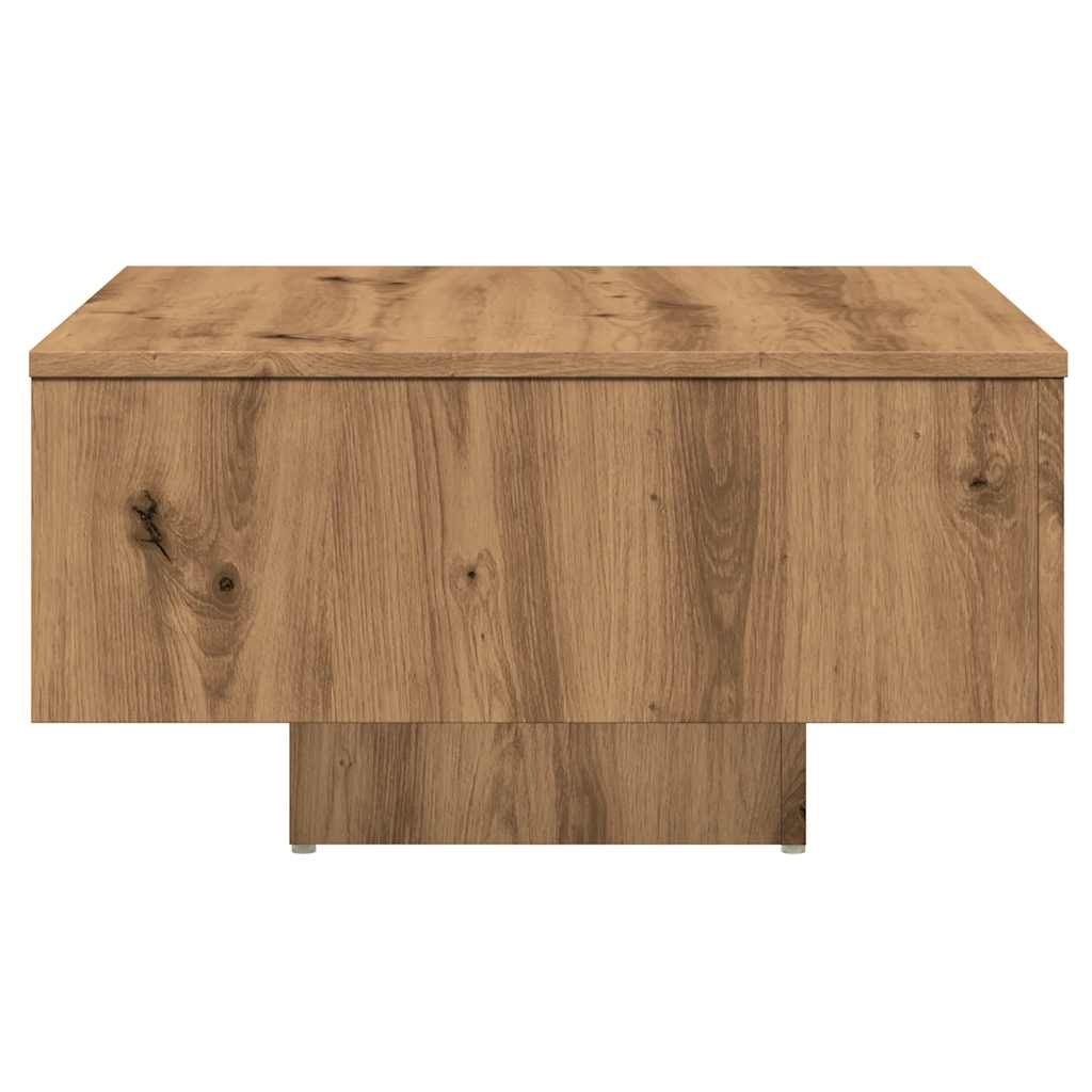 VidaXL Salontafel 60x60x31,5 cm bewerkt hout artisanaal eikenkleur