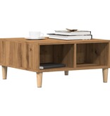 VidaXL Salontafel 60x60x30 cm bewerkt hout artisanaal eiken