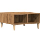 VidaXL Salontafel 60x60x30 cm bewerkt hout artisanaal eiken