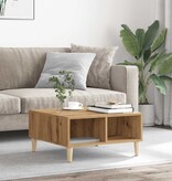 VidaXL Salontafel 60x60x30 cm bewerkt hout artisanaal eiken