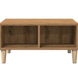 VidaXL Salontafel 60x60x30 cm bewerkt hout artisanaal eiken