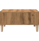 VidaXL Salontafel 60x60x30 cm bewerkt hout artisanaal eiken