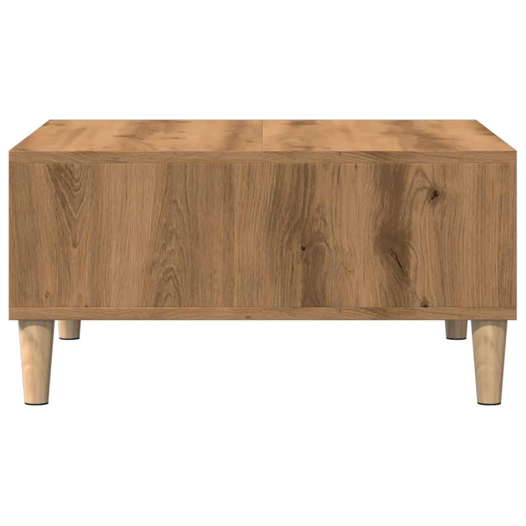 VidaXL Salontafel 60x60x30 cm bewerkt hout artisanaal eiken