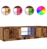 VidaXL Tv-meubel met LED 140x40x35,5 cm bewerkt hout oud houtkleurig