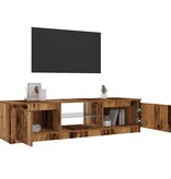 VidaXL Tv-meubel met LED 140x40x35,5 cm bewerkt hout oud houtkleurig