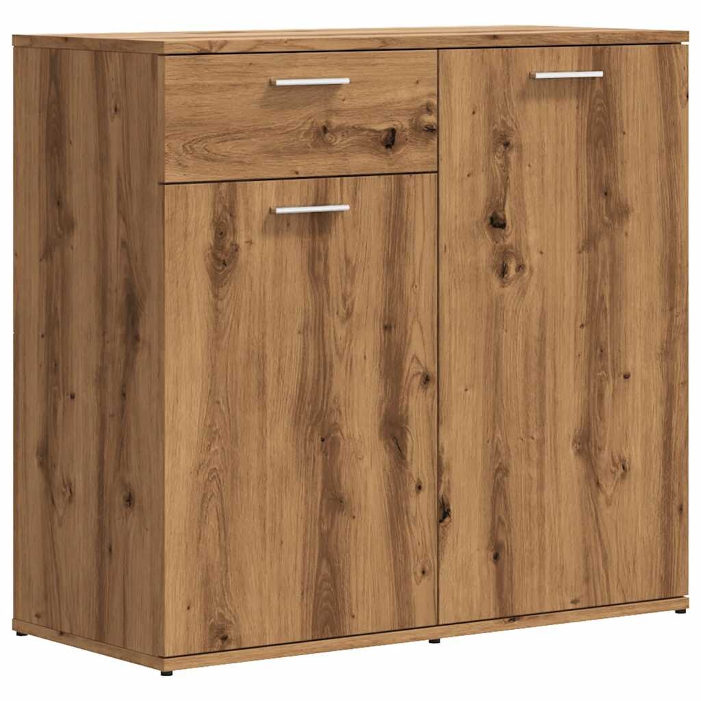 VidaXL Dressoir 80x36x75 cm bewerkt hout artisanaal eikenkleur