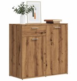 VidaXL Dressoir 80x36x75 cm bewerkt hout artisanaal eikenkleur