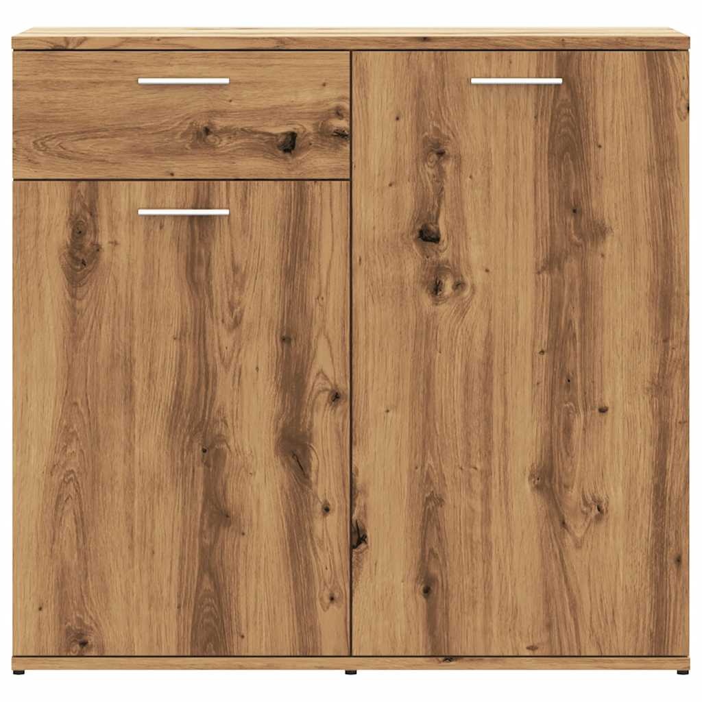 VidaXL Dressoir 80x36x75 cm bewerkt hout artisanaal eikenkleur